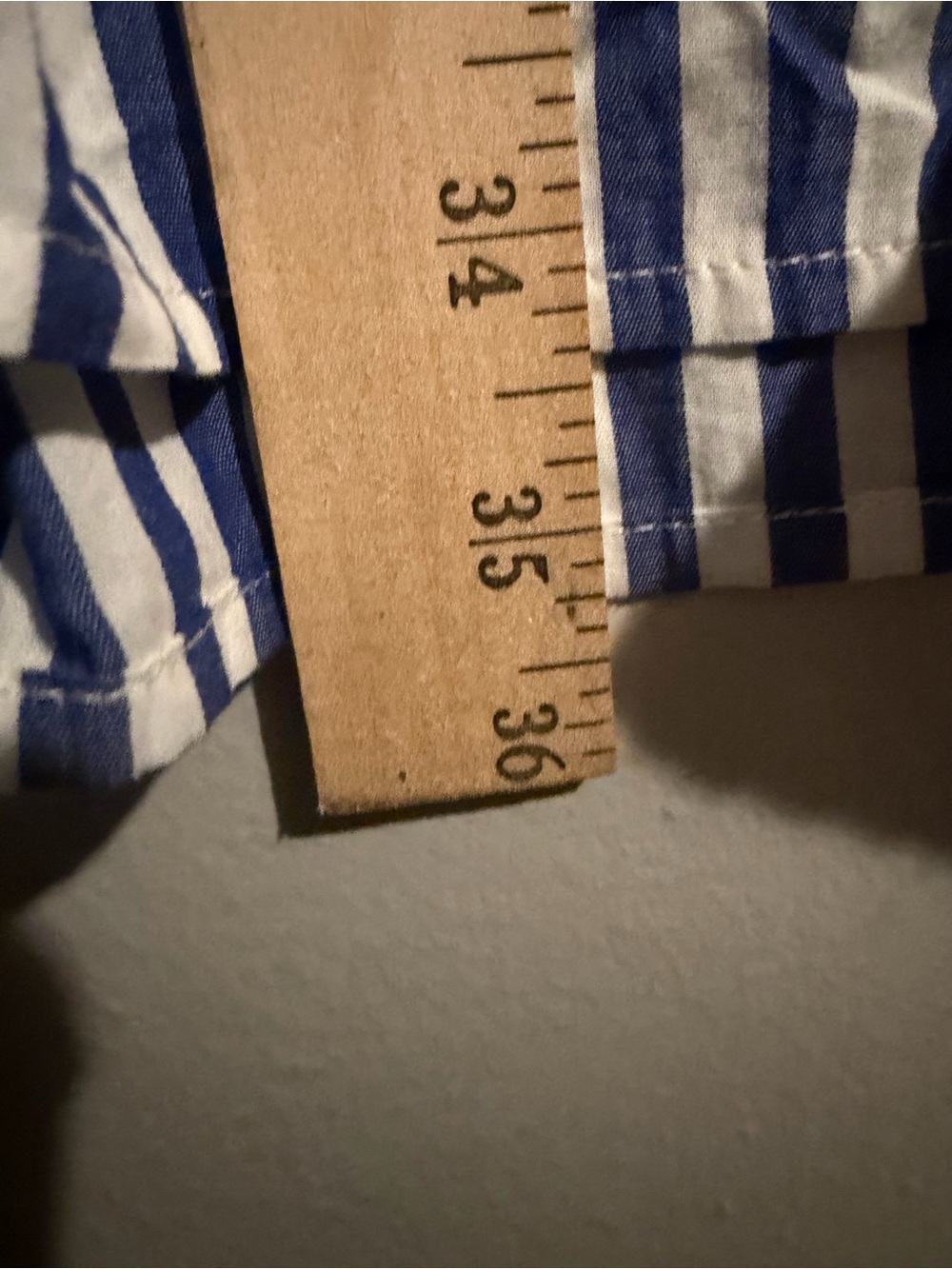 Pomander Place Blue & White Striped Tiered V-Notch Cotton Mini Dress Coastal - Picture 12 of 12